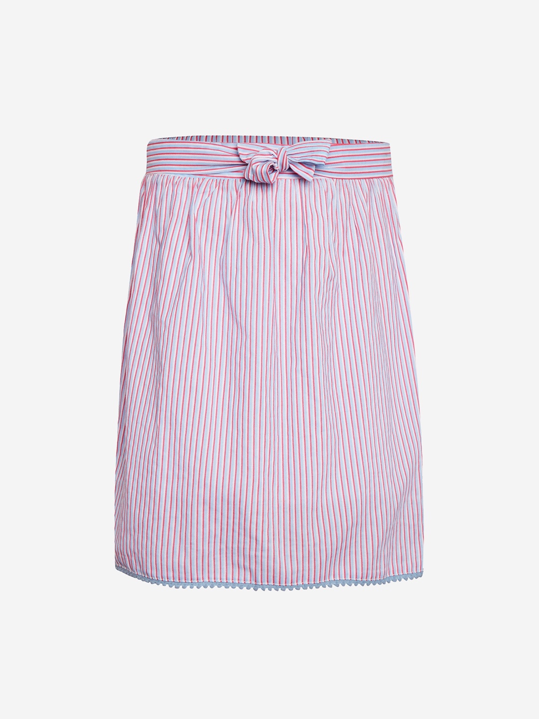 

Oxolloxo Girls Off-White & Blue Striped Straight Knee-Length Skirt