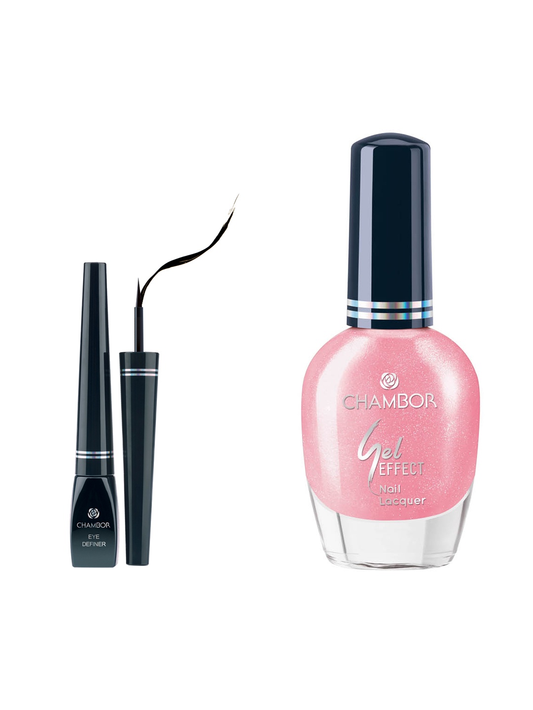 

Chambor Set Of Lipstick & Nail Paint, Black