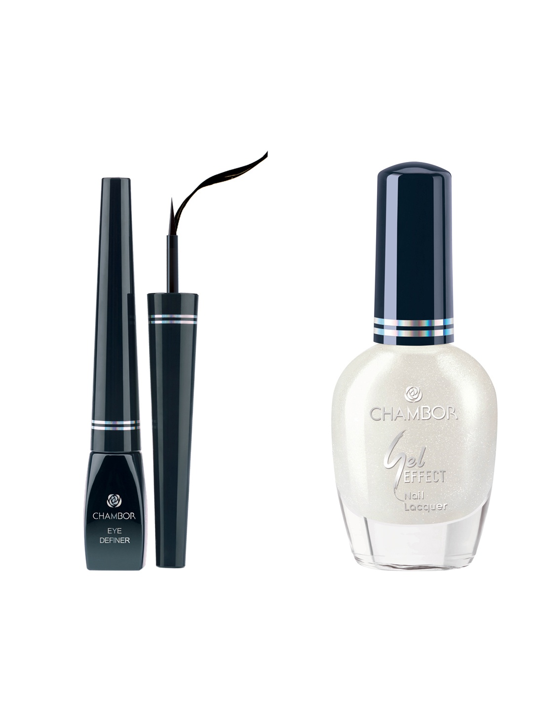 

Chambor Set of Eyeliner & Nail Polish, Black