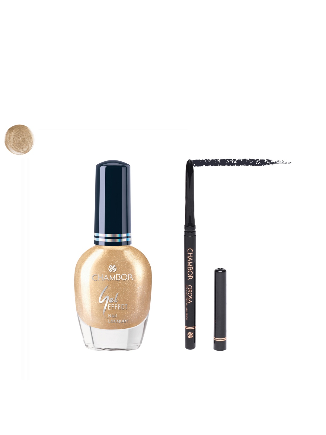 

Chambor Set Of Nail Polish & Eyeliner Pencil, Black
