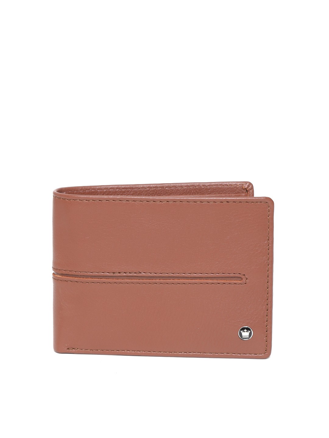 

Louis Philippe Men Brown Leather Solid Two Fold Wallet