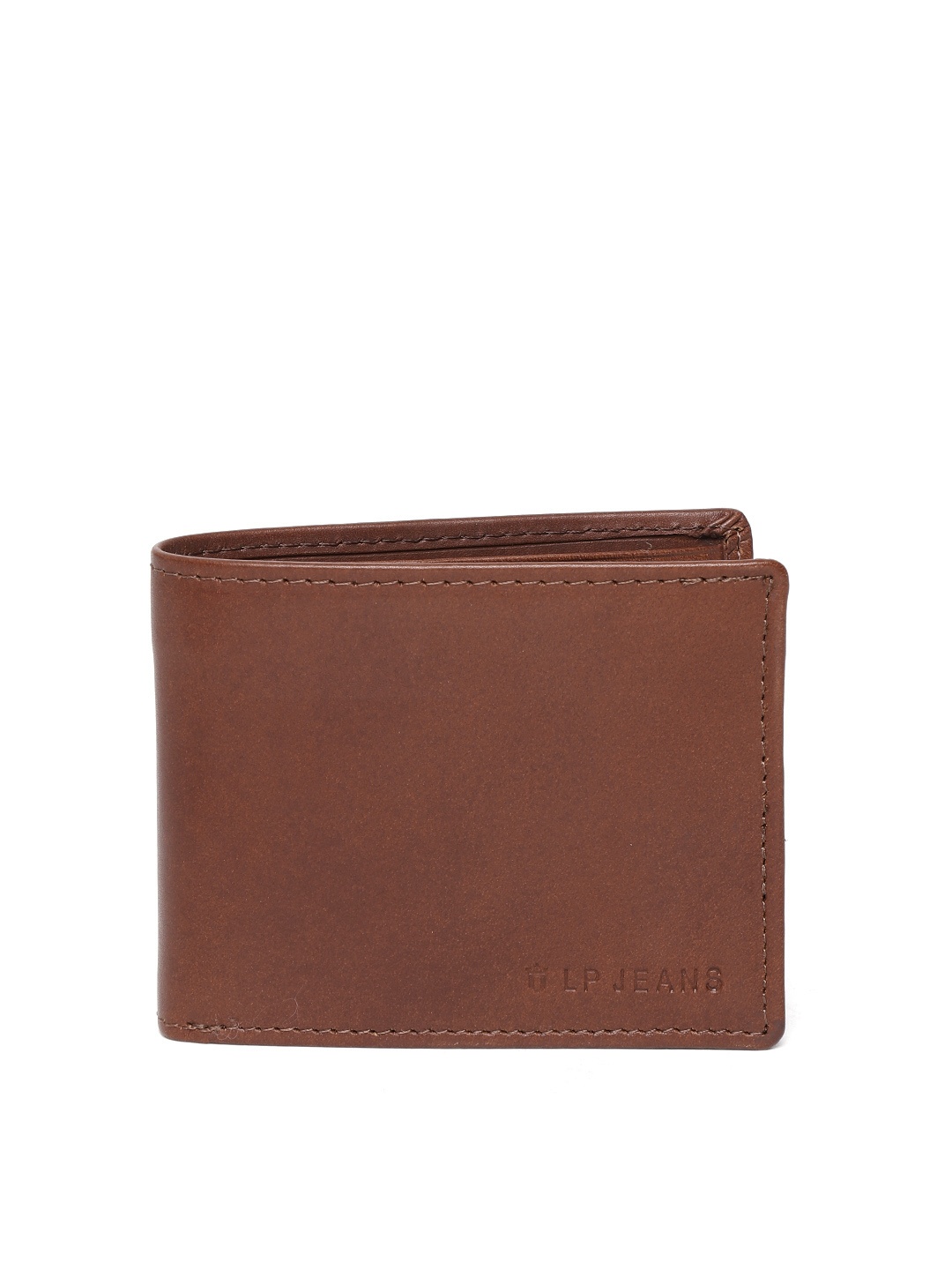 

Louis Philippe Jeans Men Brown Solid Leather Two Fold Wallet