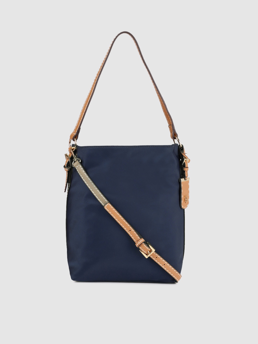 

Tommy Hilfiger Navy Blue Solid Hobo Bag