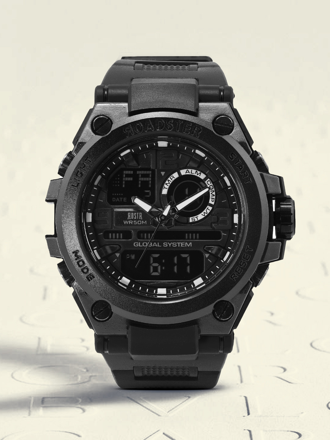 

Roadster Men Analogue and Digital Multi Function Watch - MFB-PN-OS-AD1809, Black