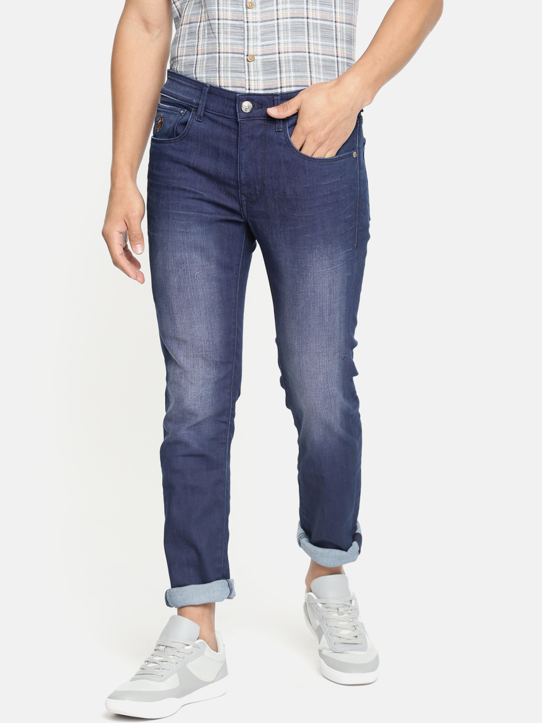 

U.S. Polo Assn. Denim Co. Men Blue Regallo Skinny Fit Mid-Rise Clean Look Jeans