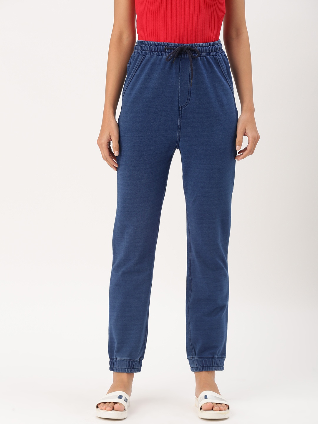 

DressBerry Women Blue Solid Joggers