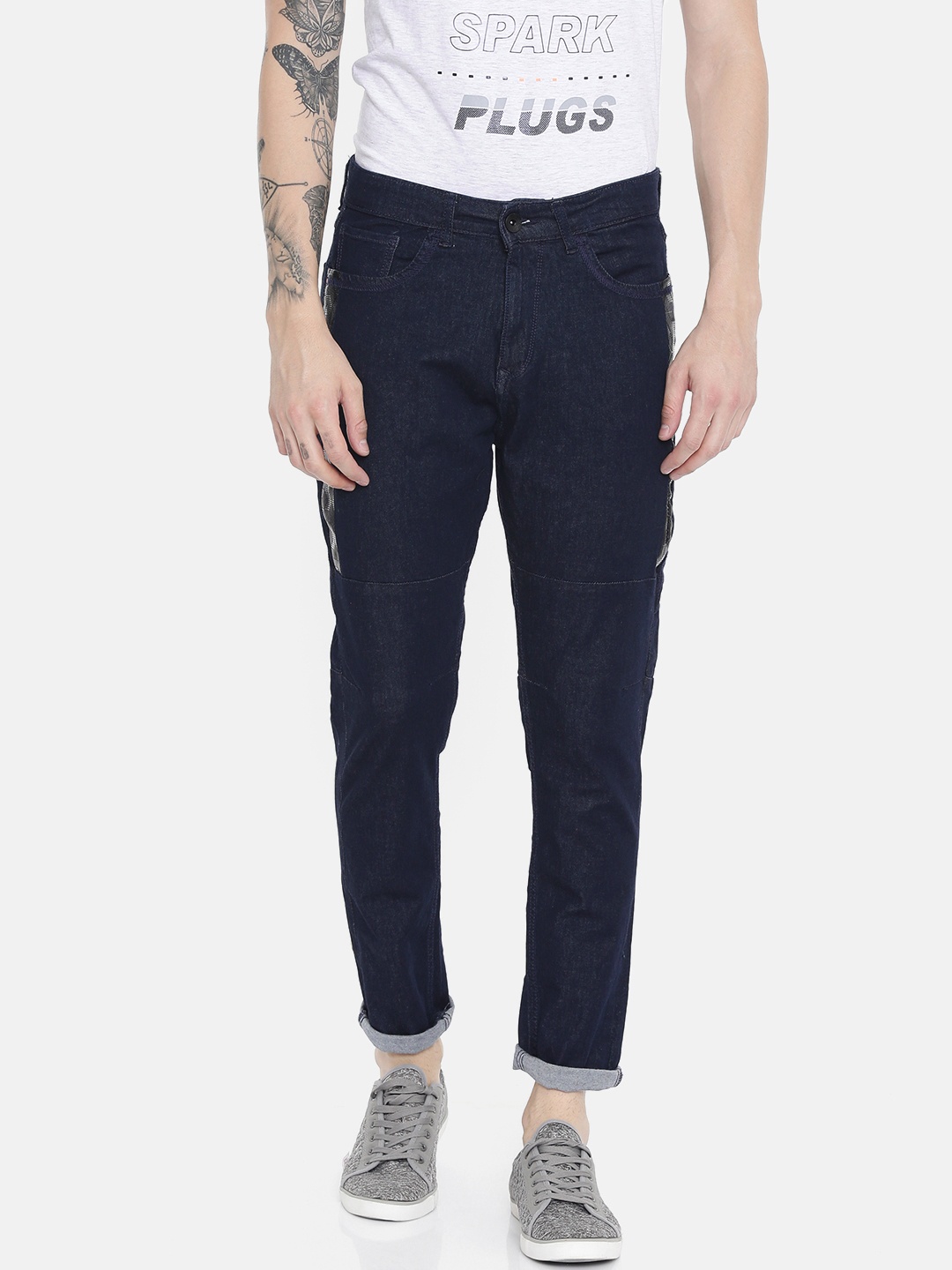 

SPYKAR Men Blue Smart Skinny Fit Low-Rise Clean Look Stretchable Jeans