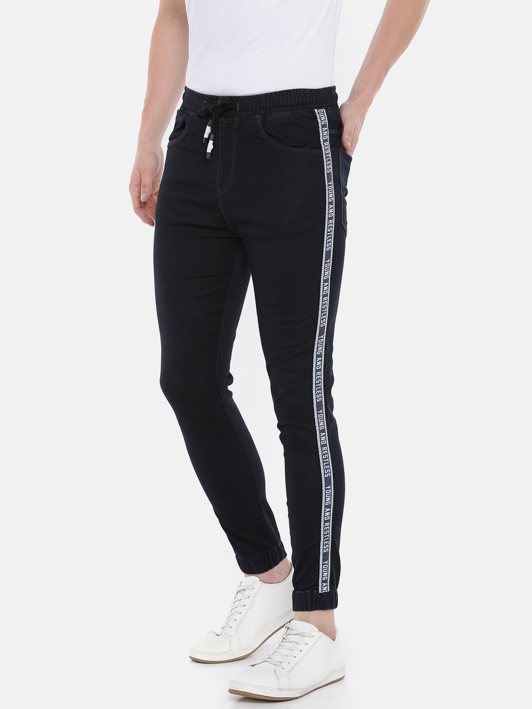 

SPYKAR Men Blue Low-Rise Clean Look Stretchable Jogger Jeans