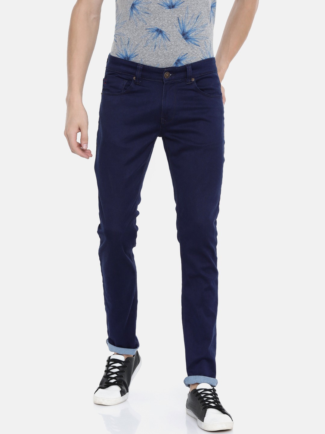 

SPYKAR Men Blue Skinny Fit Low-Rise Clean Look Stretchable Jeans