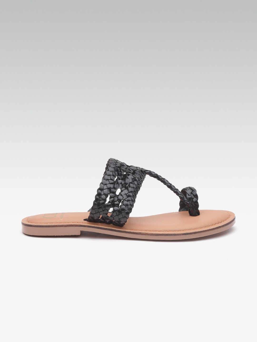 

Carlton London Women Black Woven Design One Toe Flats