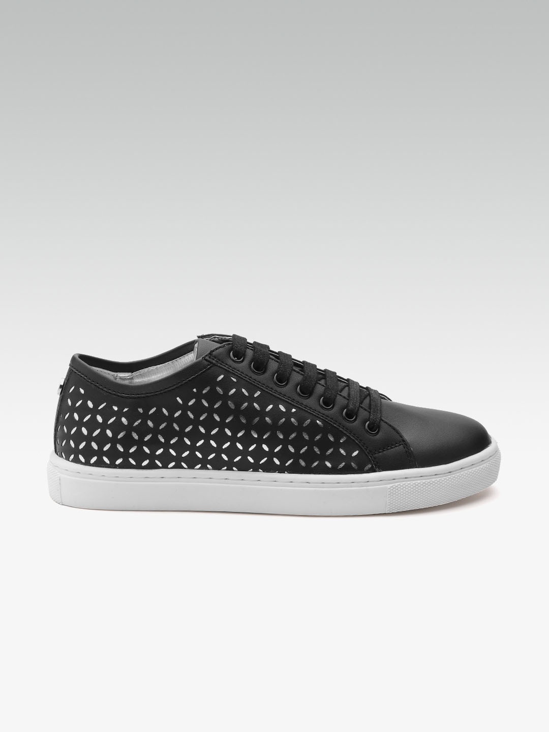 

Carlton London Women Black Cut Work Sneakers