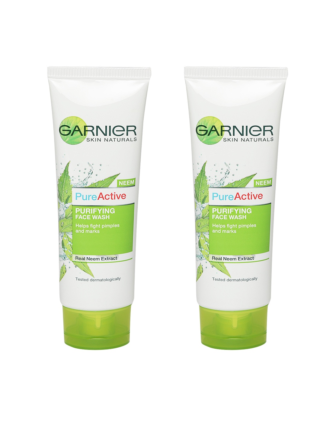 

Garnier Set of 2 Skin Naturals Pure Active Real Neem Extract Purifying Face Washes, White