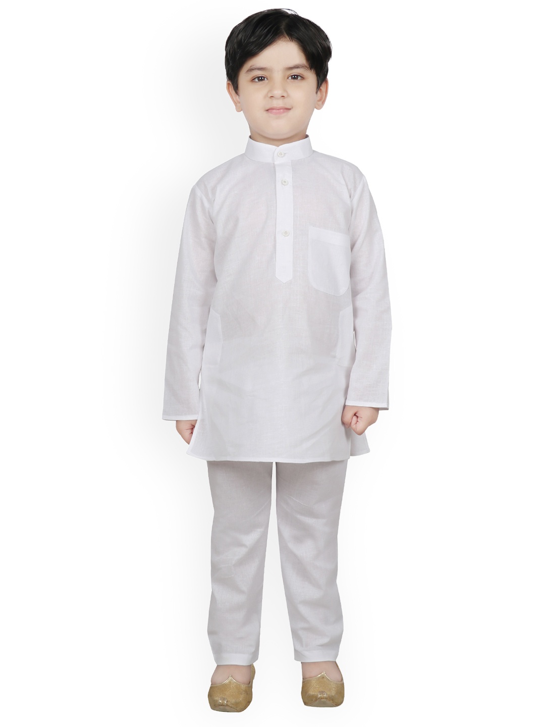 

SG YUVRAJ Boys White Solid Kurta with Pyjamas