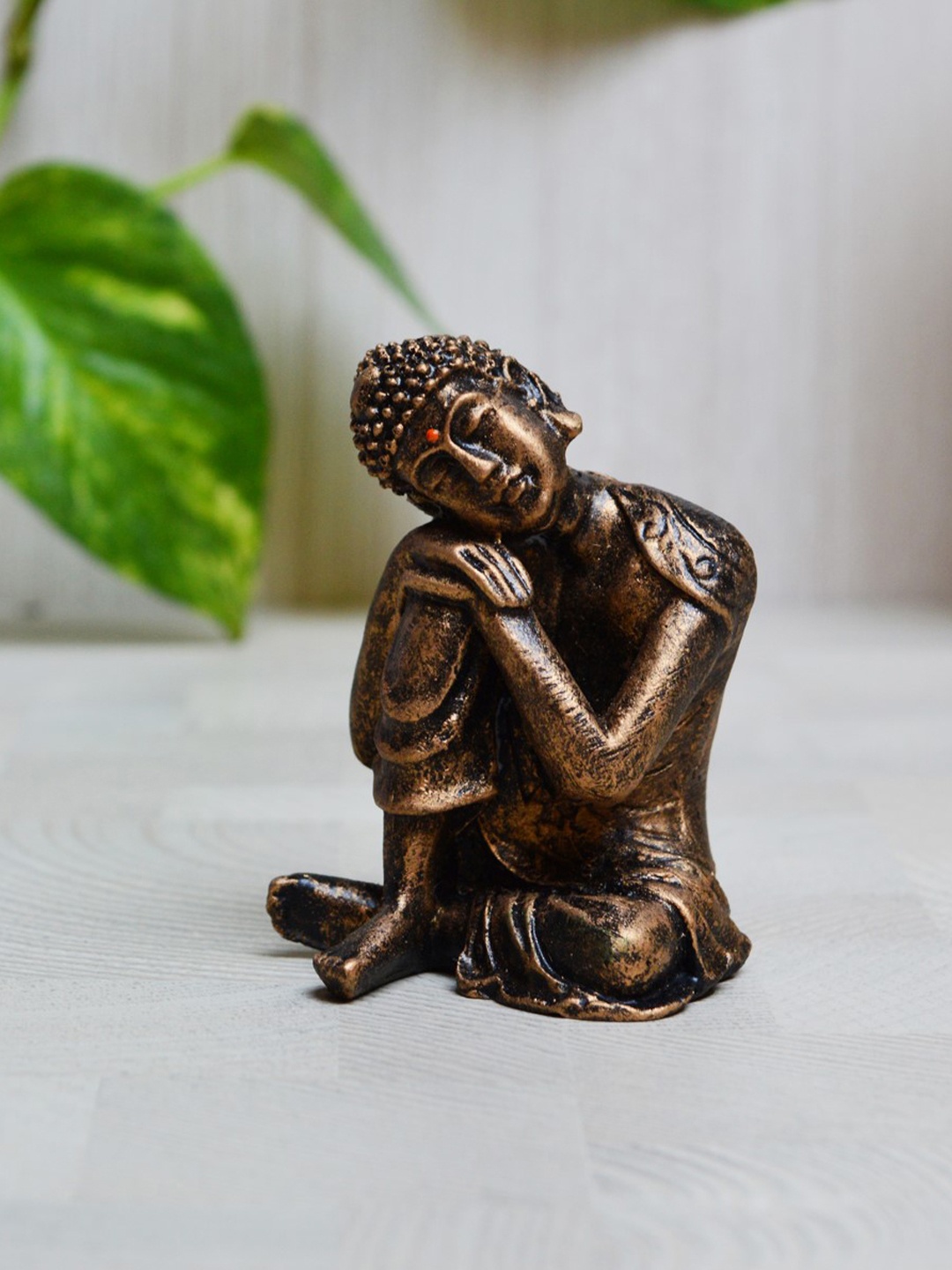 

eCraftIndia Brown Resting Buddha Showpiece