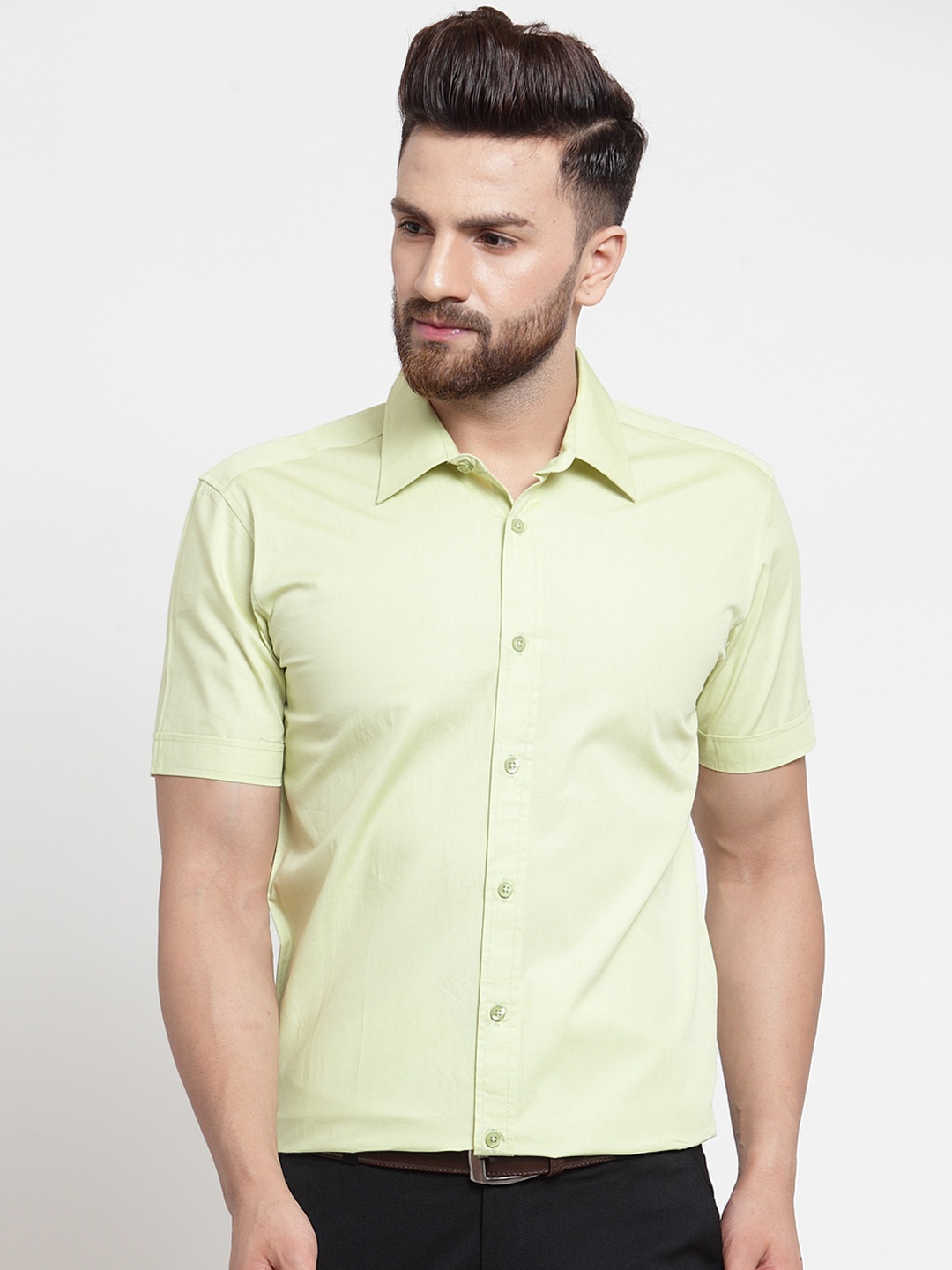 

WESTCLO Men Green Slim Fit Solid Casual Shirt