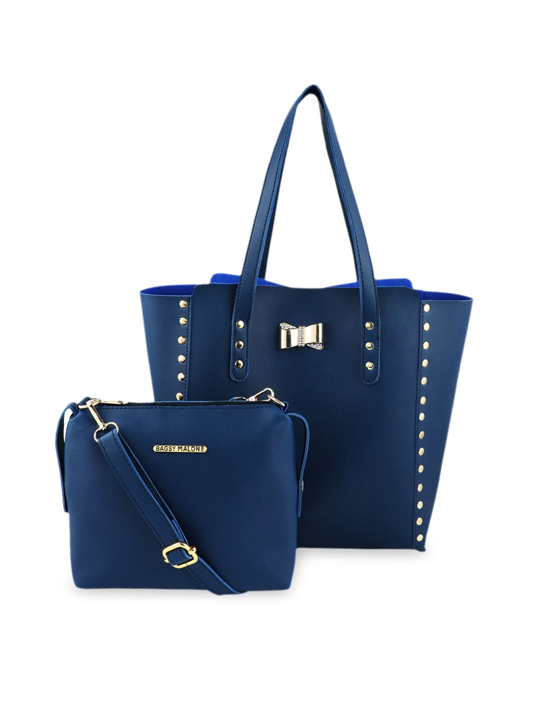 

Bagsy Malone Blue Embellished Tote Bag