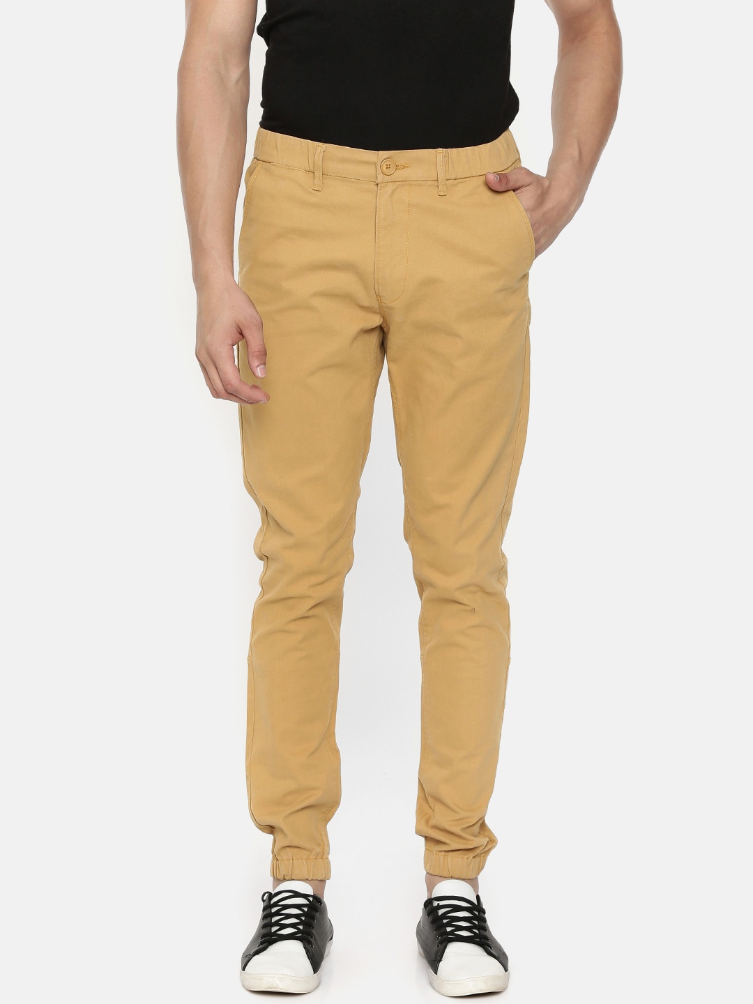 

SPYKAR Men Khaki Slim Fit Solid Joggers