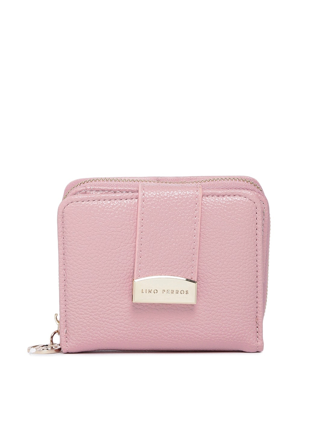 

Lino Perros Women Pink Solid Zip Around Wallet