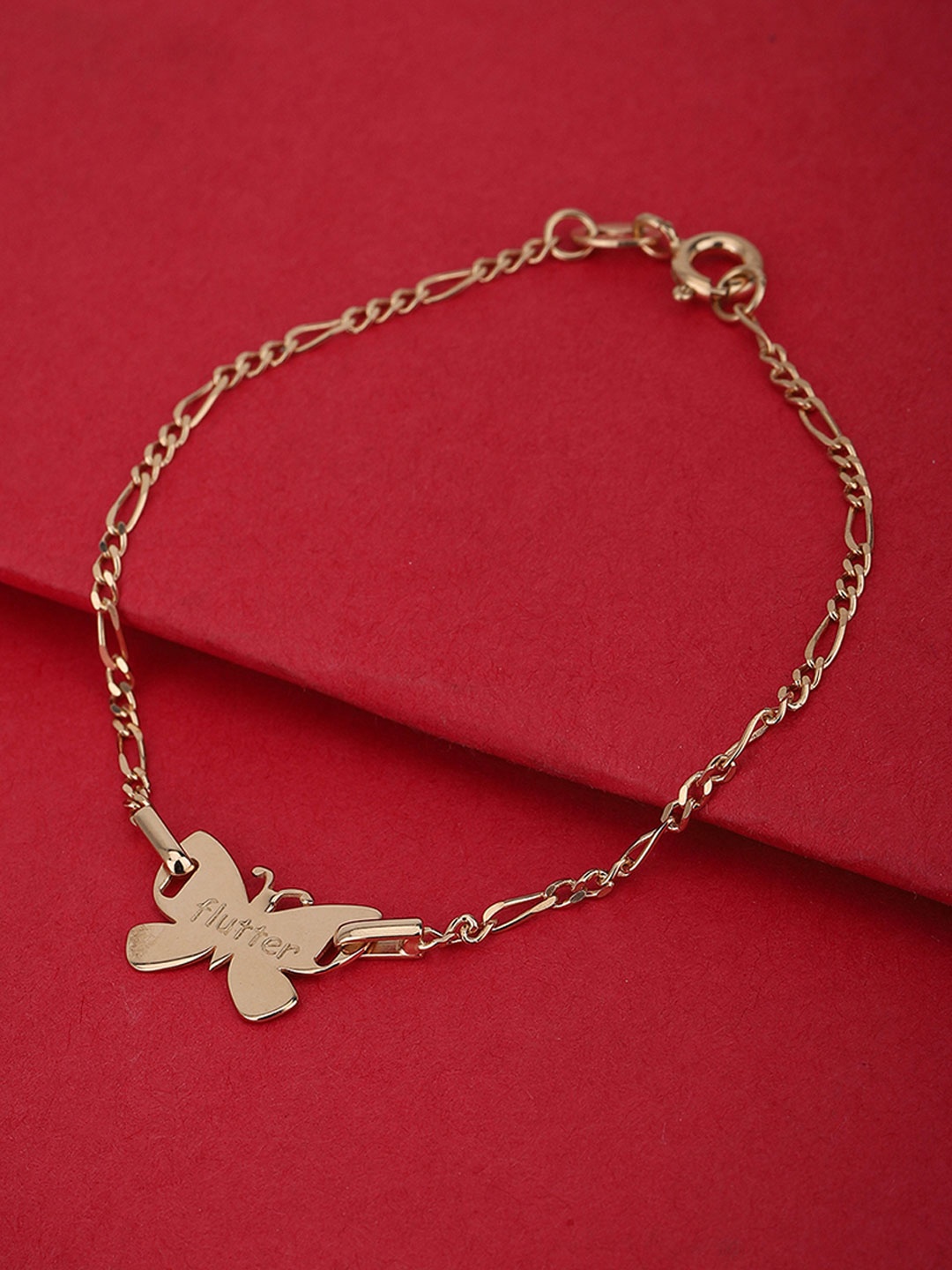 

Carlton London Girls 925 Sterling Silver Charm Bracelet with Rose Gold Plating