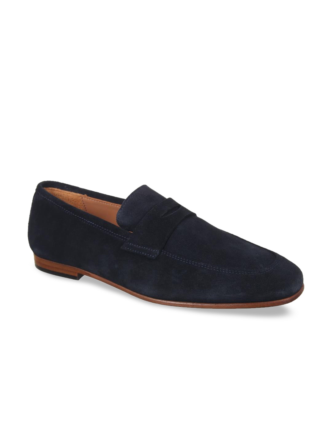 

Clarks Men Navy Blue Leather Loafers