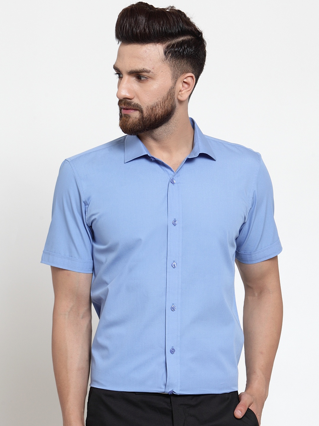 

WESTCLO Men Blue Slim Fit Solid Casual Shirt