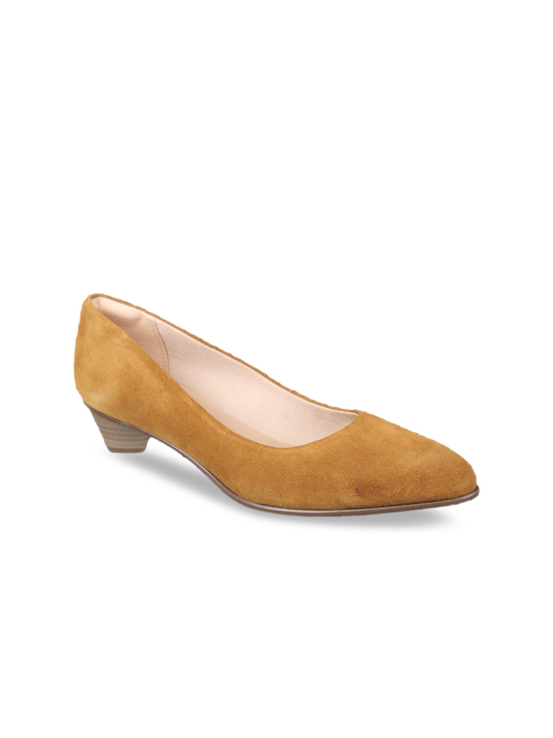 

Clarks Women Brown Solid Leather Pumps