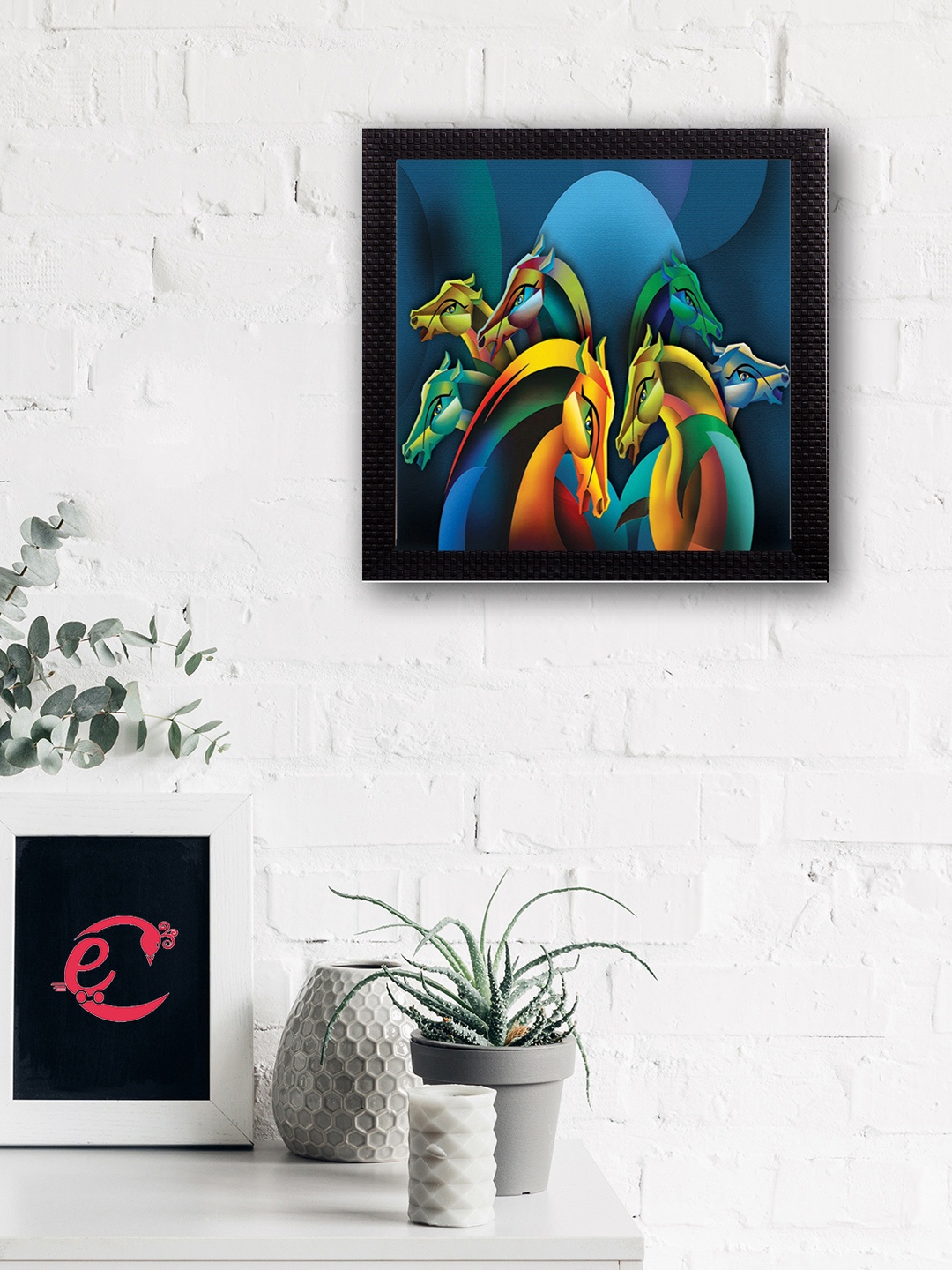 

eCraftIndia Figurative Satin Matt Texture UV Art Painting, Multi