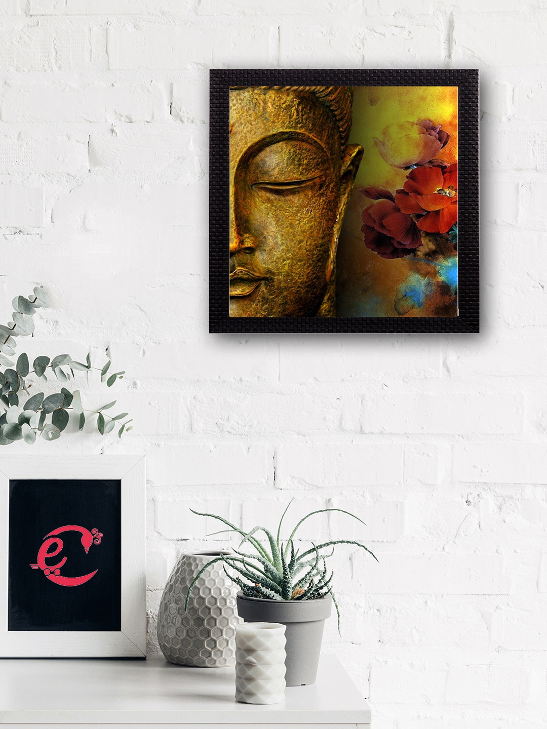 

eCraftIndia Multicoloured Lord Buddha UV Wall Art, Multi