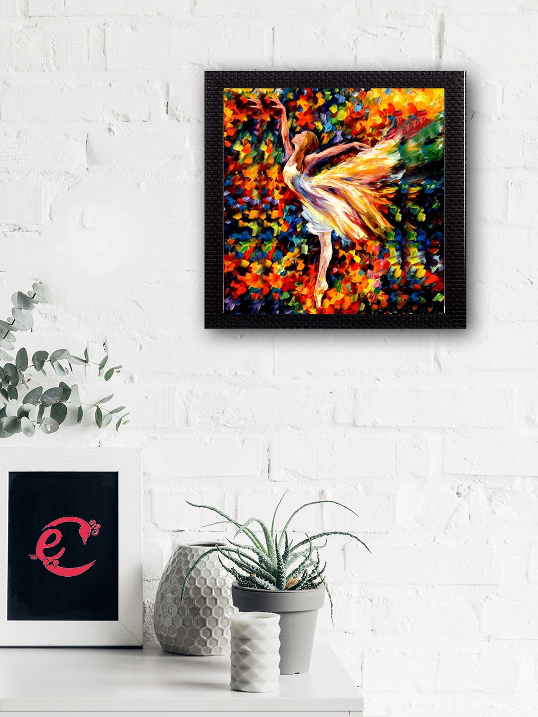 

eCraftIndia Multicoloured Beautiful Angel Matt Texture UV Art Painting, Multi
