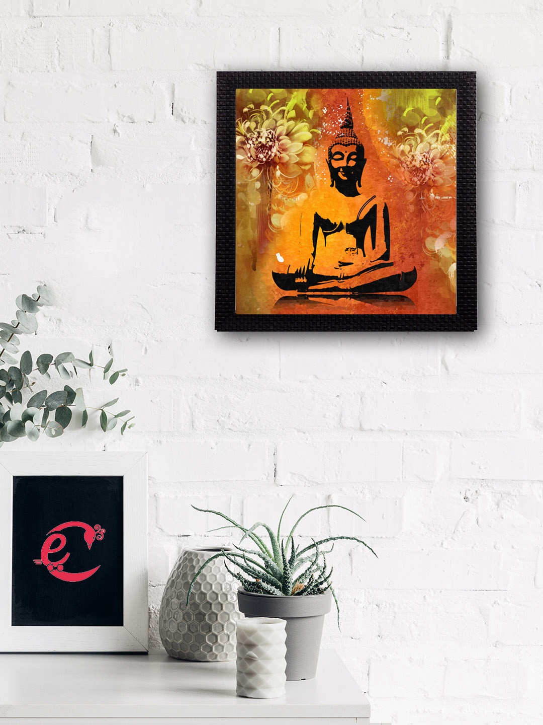 

eCraftIndia Multicoloured Lord Buddha UV Wall Art, Multi