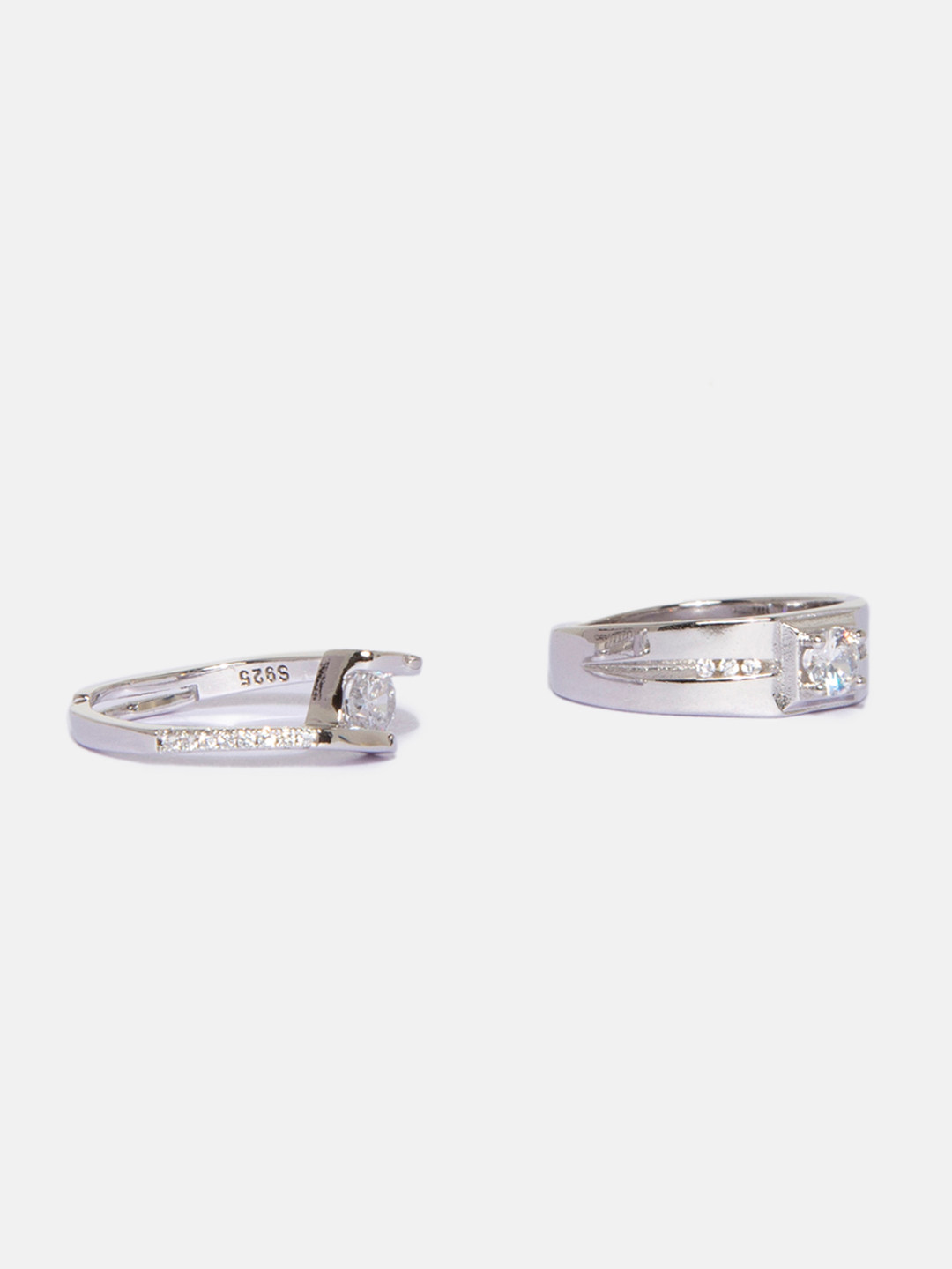 

Ferosh Set of 2 Silver-Toned Majestic Adjustable Rings