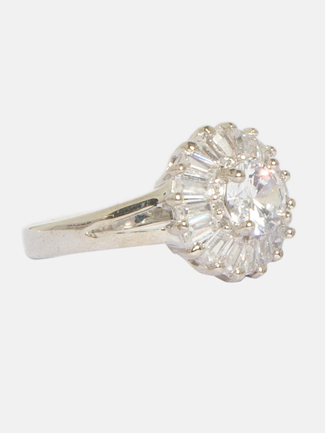 

Ferosh Women Silver-Toned Calisto Designer Ring