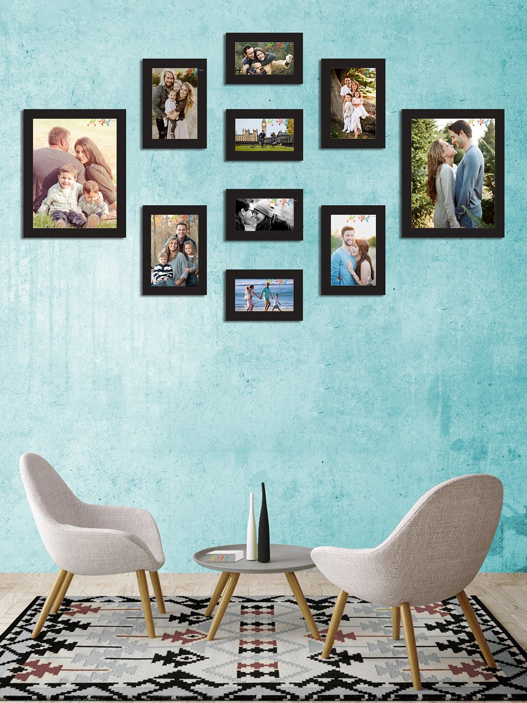 

Art Street Set of 10 Black Wall Photo Frames