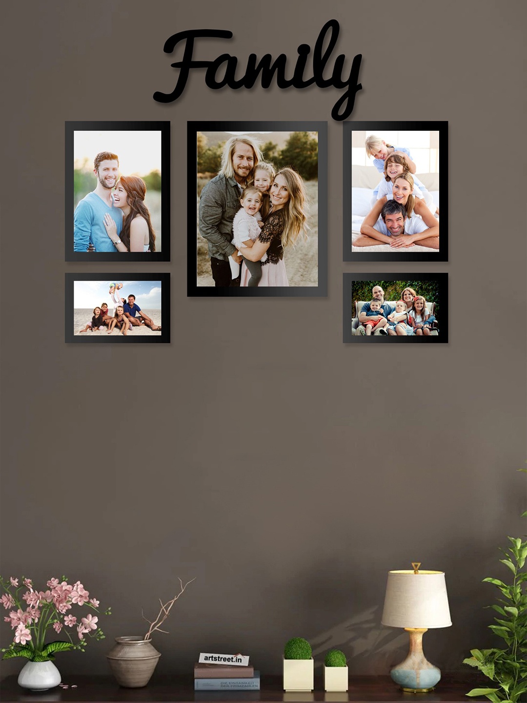 

Art Street Set of 5 Black Wall Photo Frames