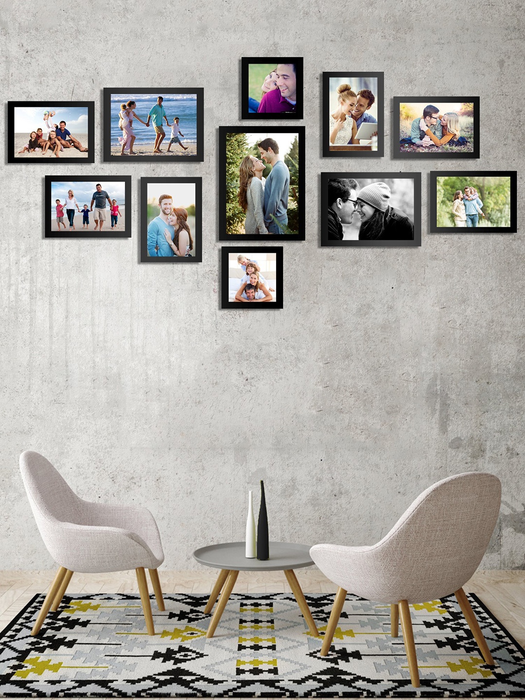 

Art Street Set of 11 Black Wall Photo Frames