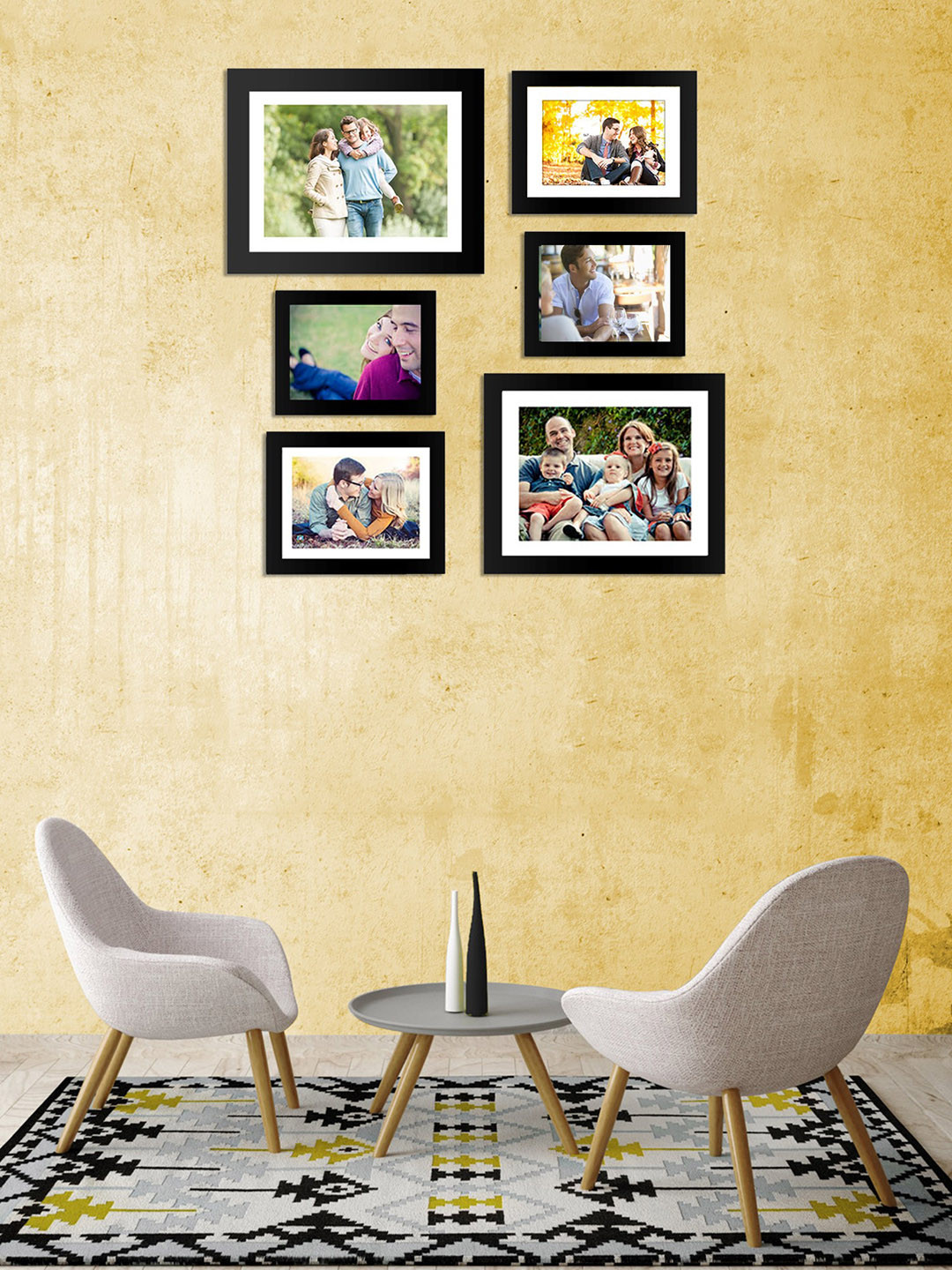 

Art Street Set of 6 Black Wall Photo Frames