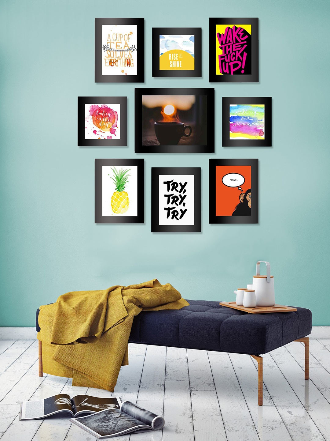 

Art Street Set of 9 Black Wall Photo Frames