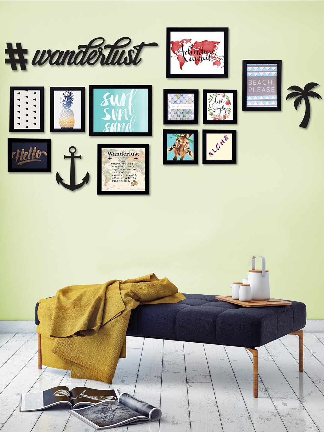 

Art Street Set of 11 Black Wall Photo Frames