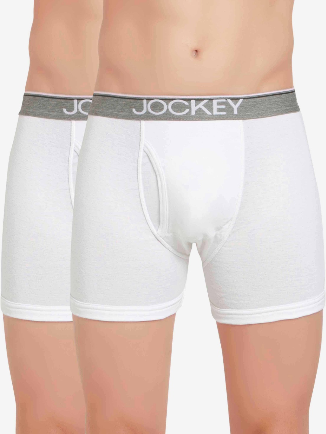 

Pack Of 2 Super Combed Cotton Rib Boxer Brief with Ultrasoft and Durable Waistband-8009, White