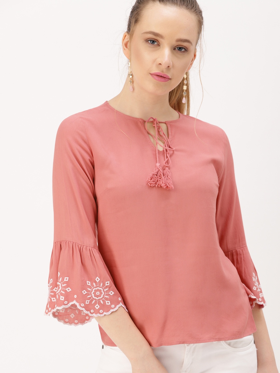 

DressBerry Women Pink Solid Top