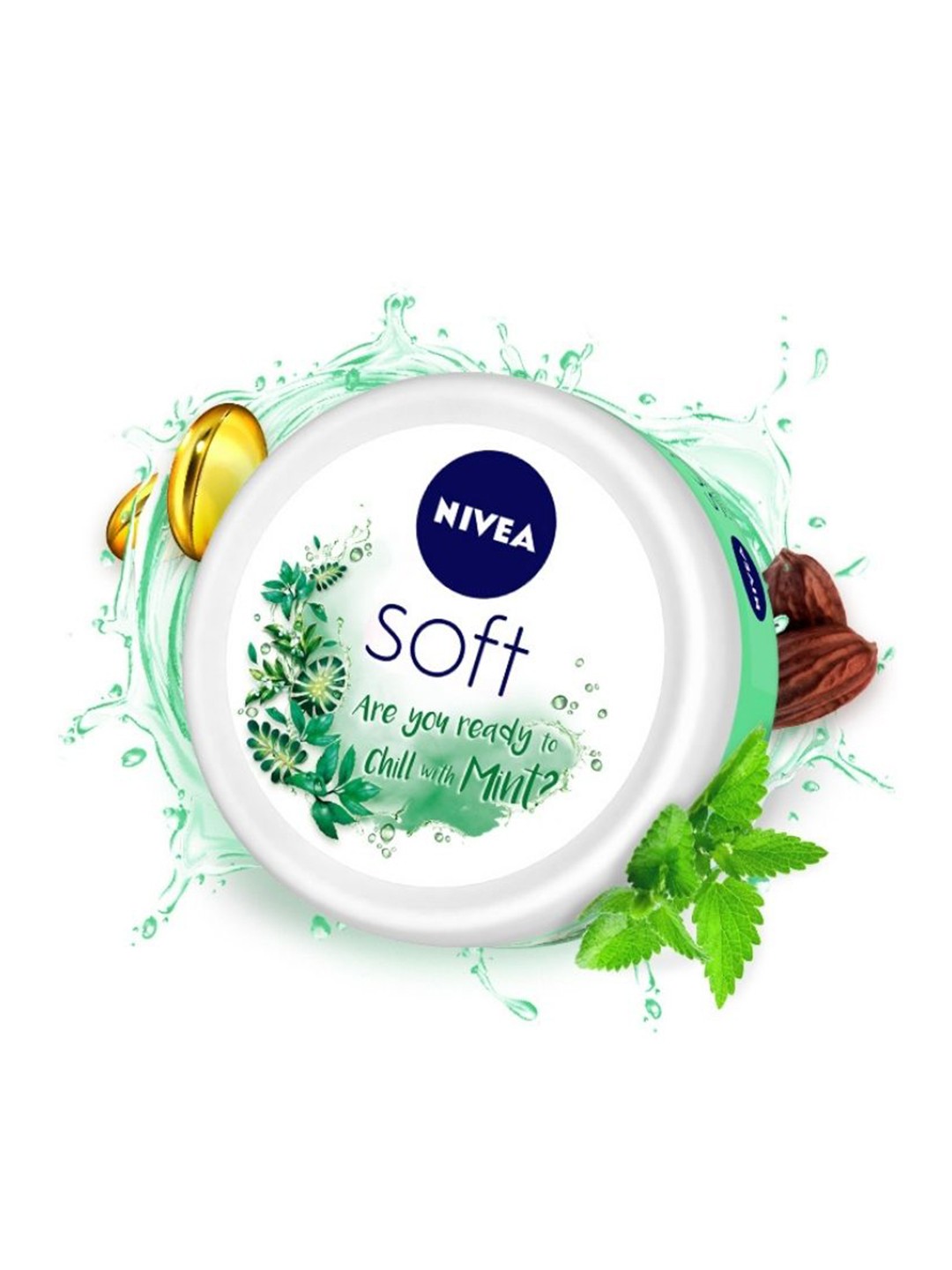 

Nivea Unisex Soft Light Chilled Mint Moisturiser 200 ml, Green