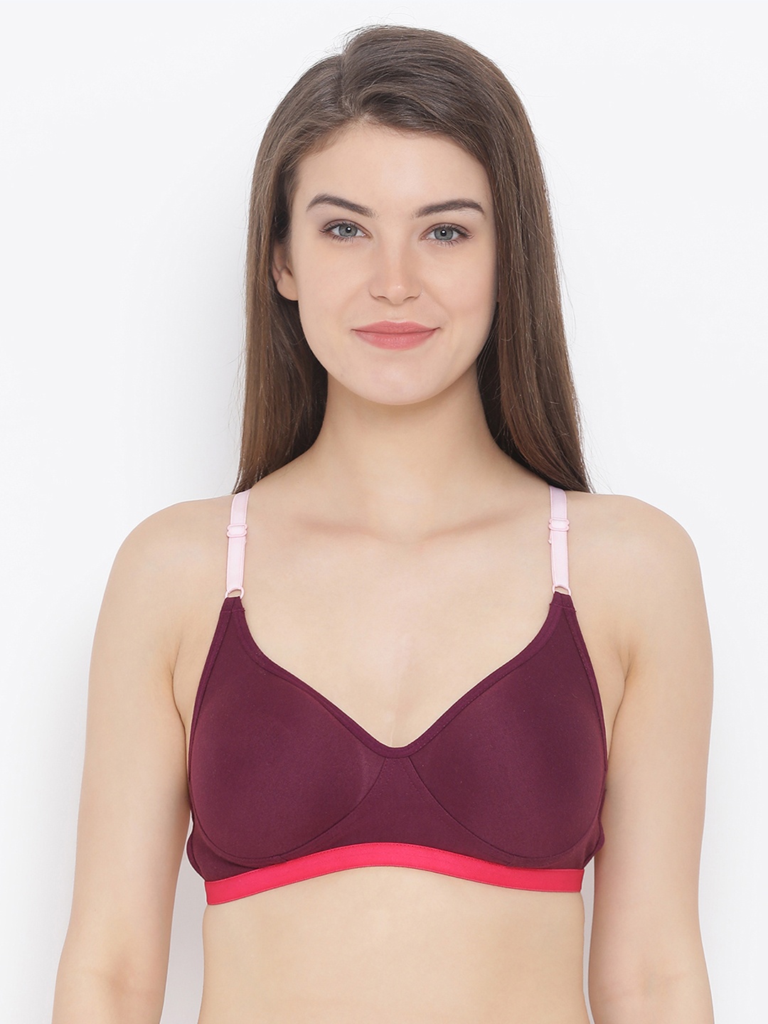 

Clovia Softly Padded Non-Wired Spacer Cup T-Shirt Bra, Purple