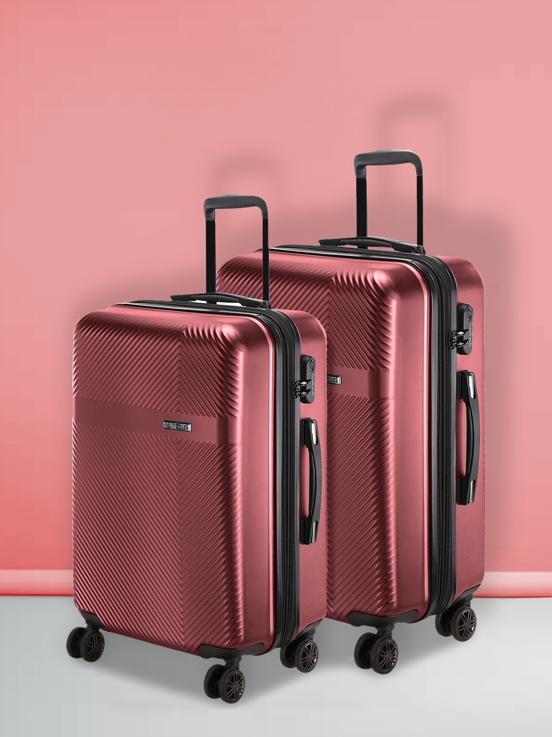 

Nasher Miles Unisex Set of 2 Maroon Trolley Bags