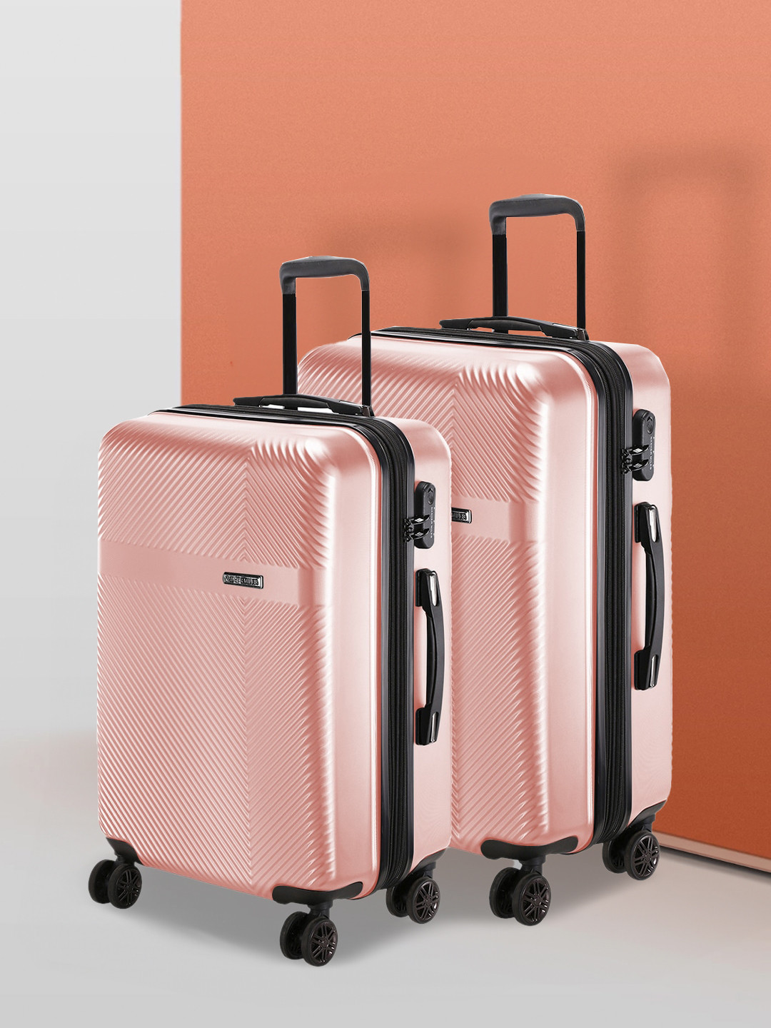 

Nasher Miles Set of 2 Fifth Avenue Trolley Bags, Peach