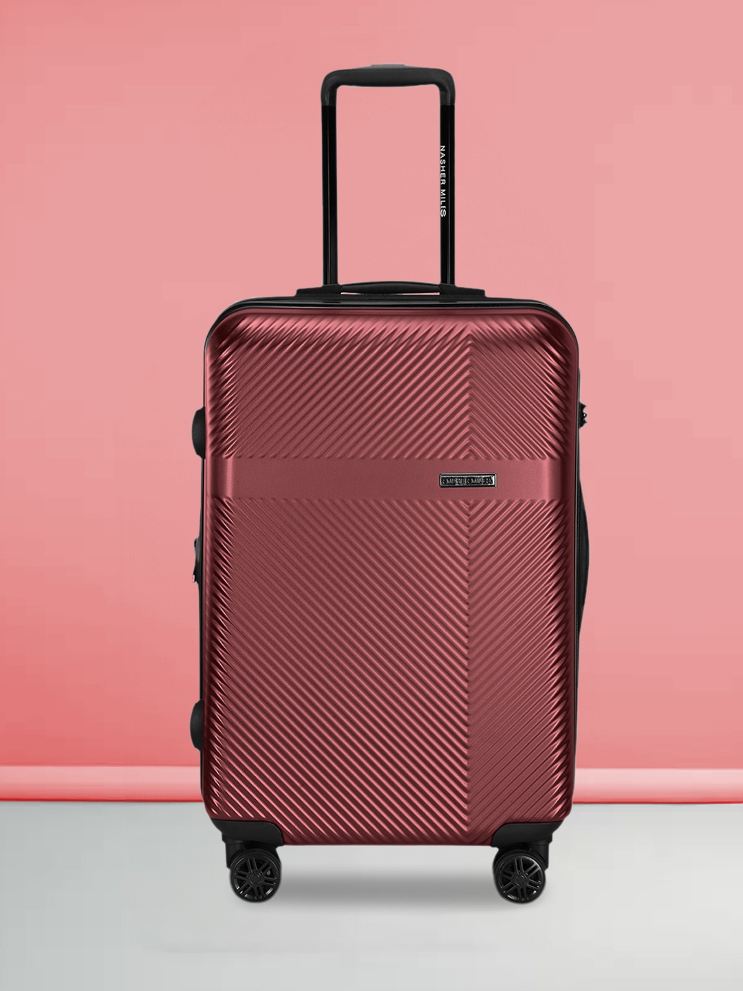 

Nasher Miles Fifth Avenue Hard-Sided Large Trolley Bag- 75 cm, Maroon