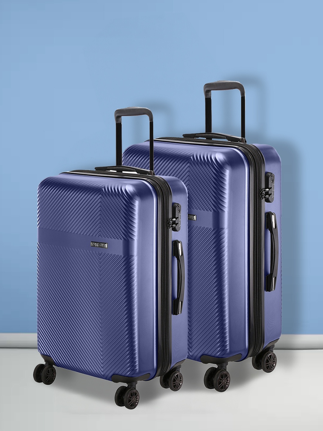 

Nasher Miles Blue Unisex Set of 2 Trolley Bags