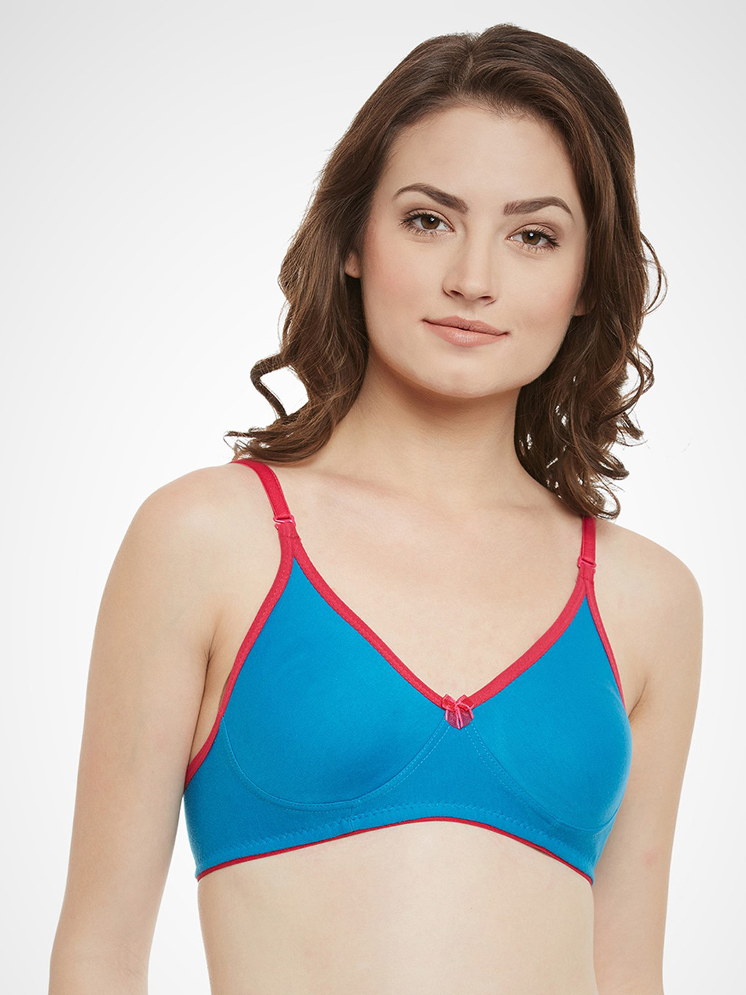 

Claura Blue Solid Non-Wired Non Padded T-shirt Bra