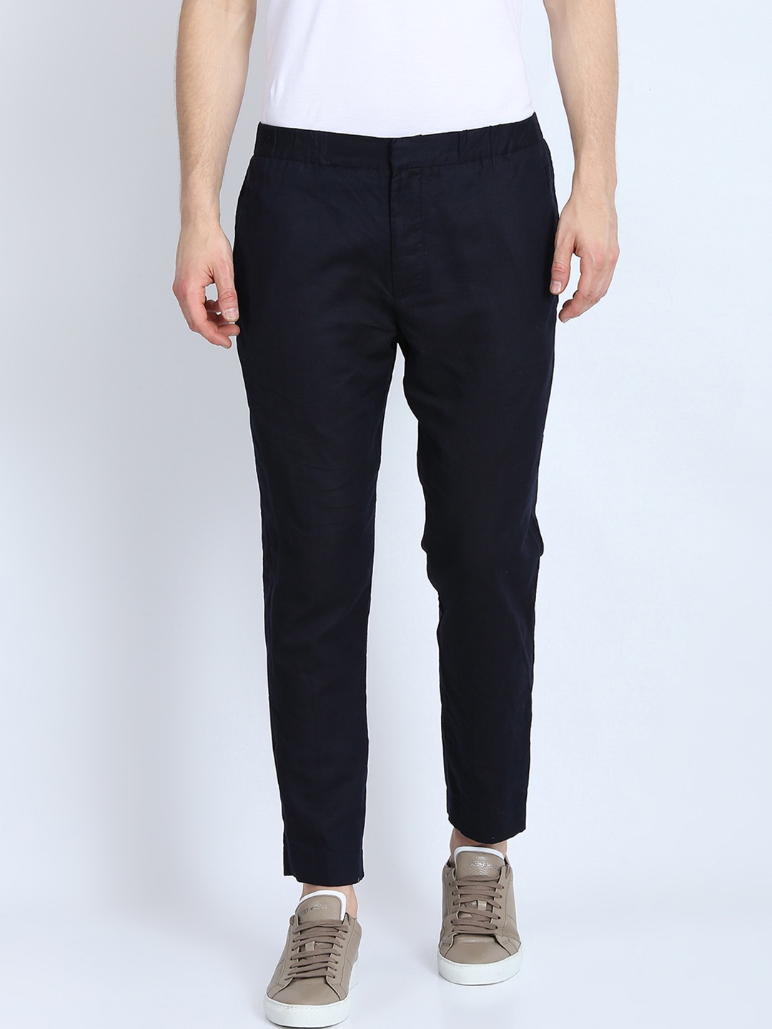 

Antony Morato Men Blue Slim Fit Solid Regular Trousers