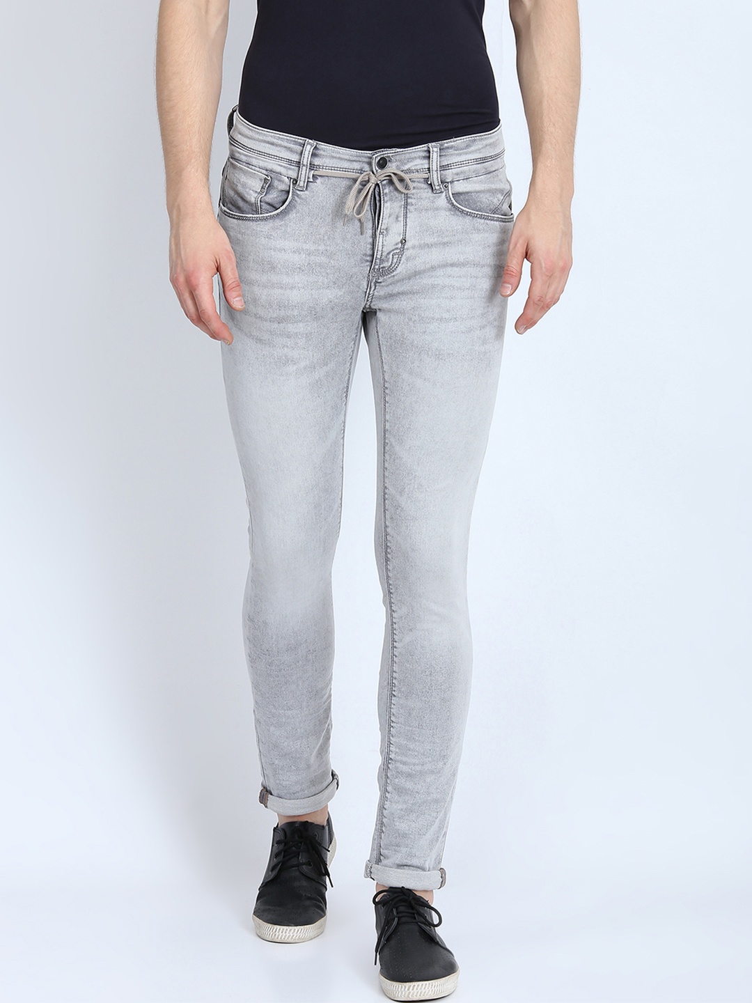 

Antony Morato Men Grey Slim Fit Mid-Rise Clean Look Jeans