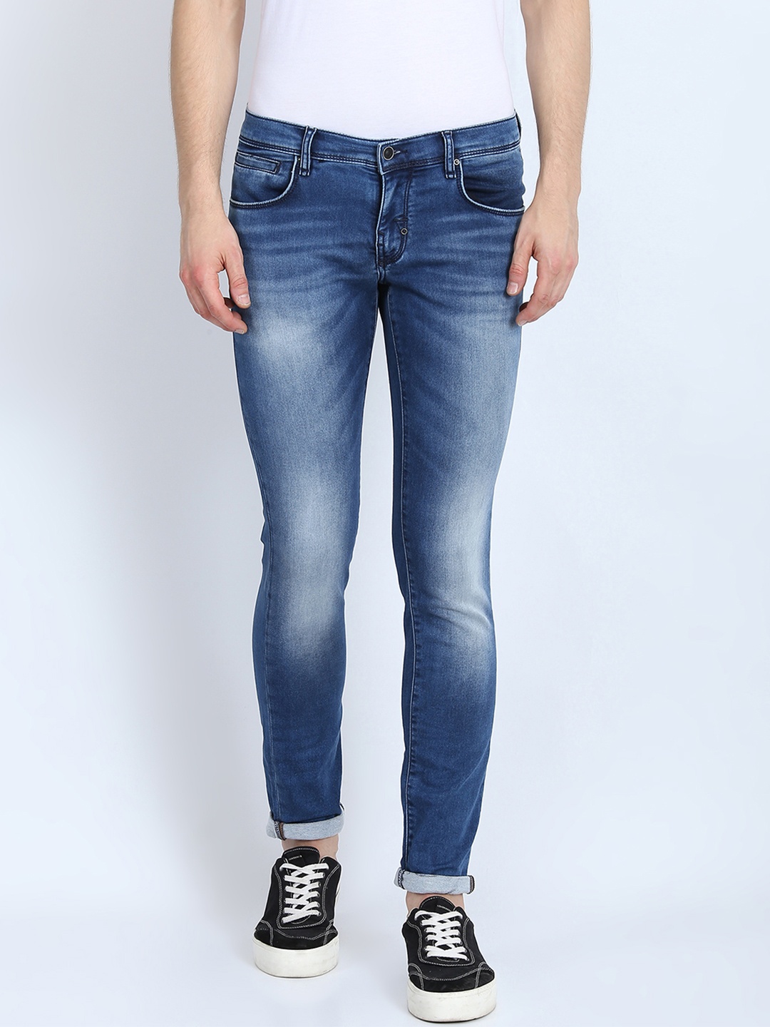 

Antony Morato Men Blue Slim Fit Mid-Rise Clean Look Jeans